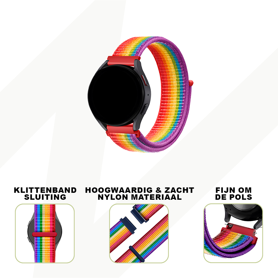 Bandz Bracelet nylon Loop Garmin Vivoactive 3 (arc-en-ciel)