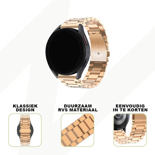 Bandz Bracelet acier 'Classic' Garmin Vivoactive 3 (rose or)