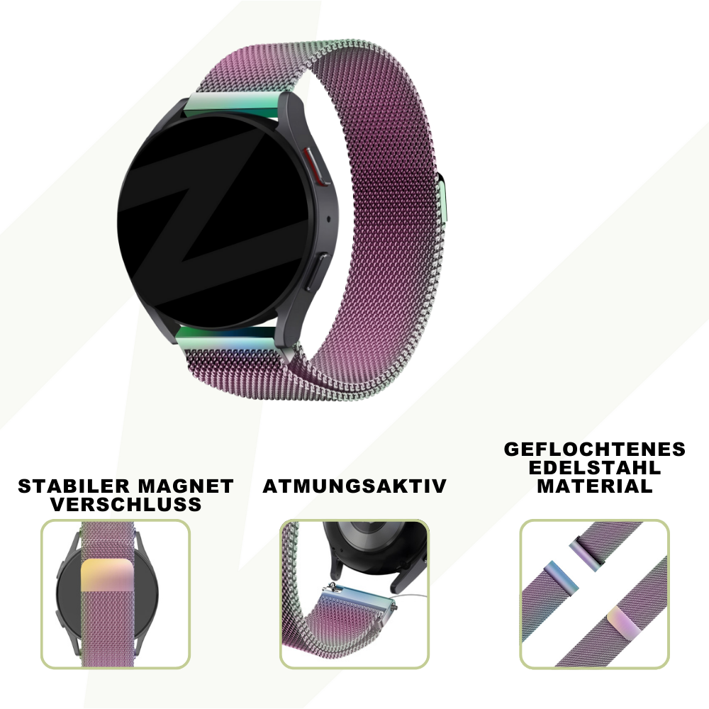 Bandz Coros Apex 42mm Milanese Loop Strap (Rainbow)