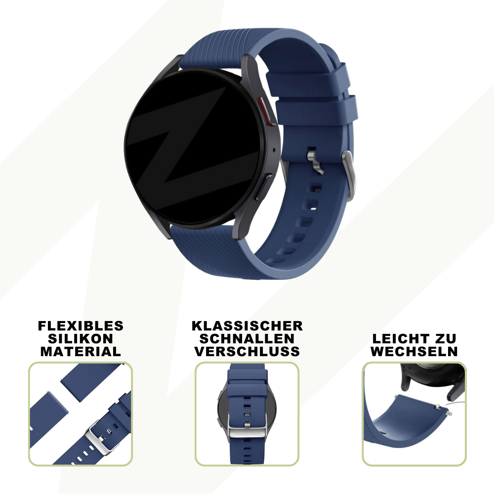 Bandz Bracelet silicone 'Deluxe' Oppo Watch X2 (bleu foncé)