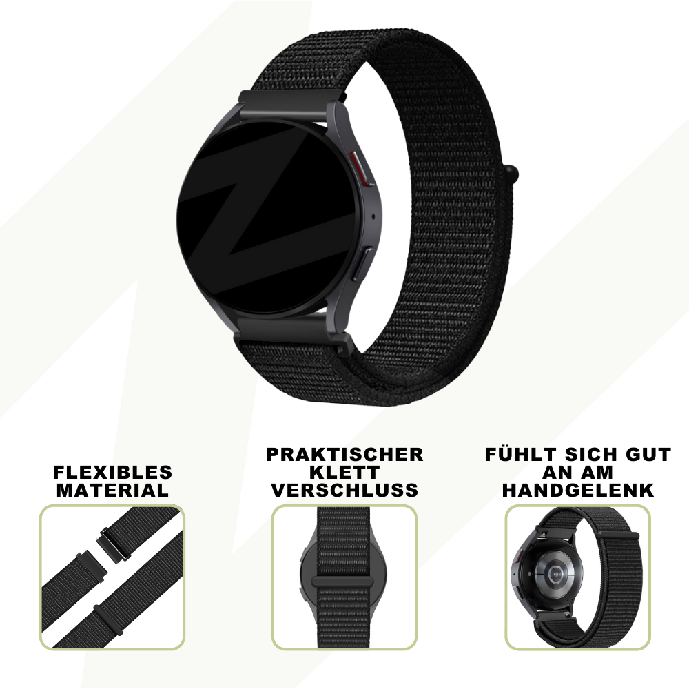Bandz Coros Pace 3 Nylon Loop Strap (Black)
