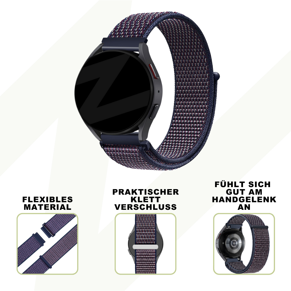 Bandz Bracelet nylon loop Oppo Watch X2 (indigo bleu)
