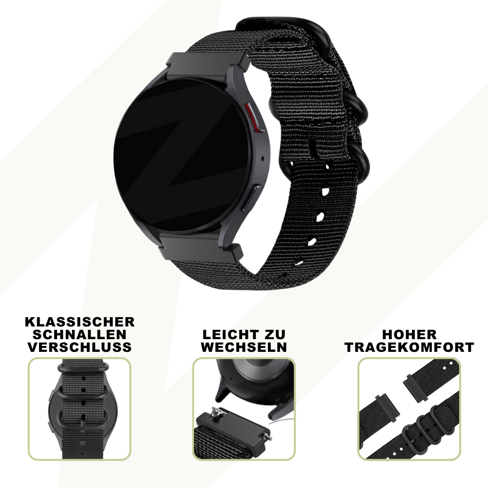 Bandz Bracelet nylon avec boucle Suunto Vertical (noir)