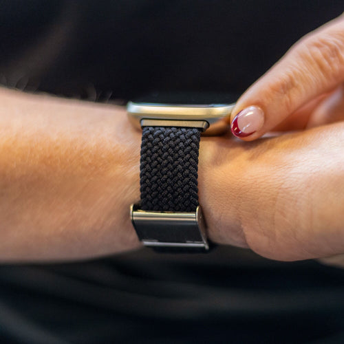 Bracelet tressé réglable Fitbit Sense (noir)