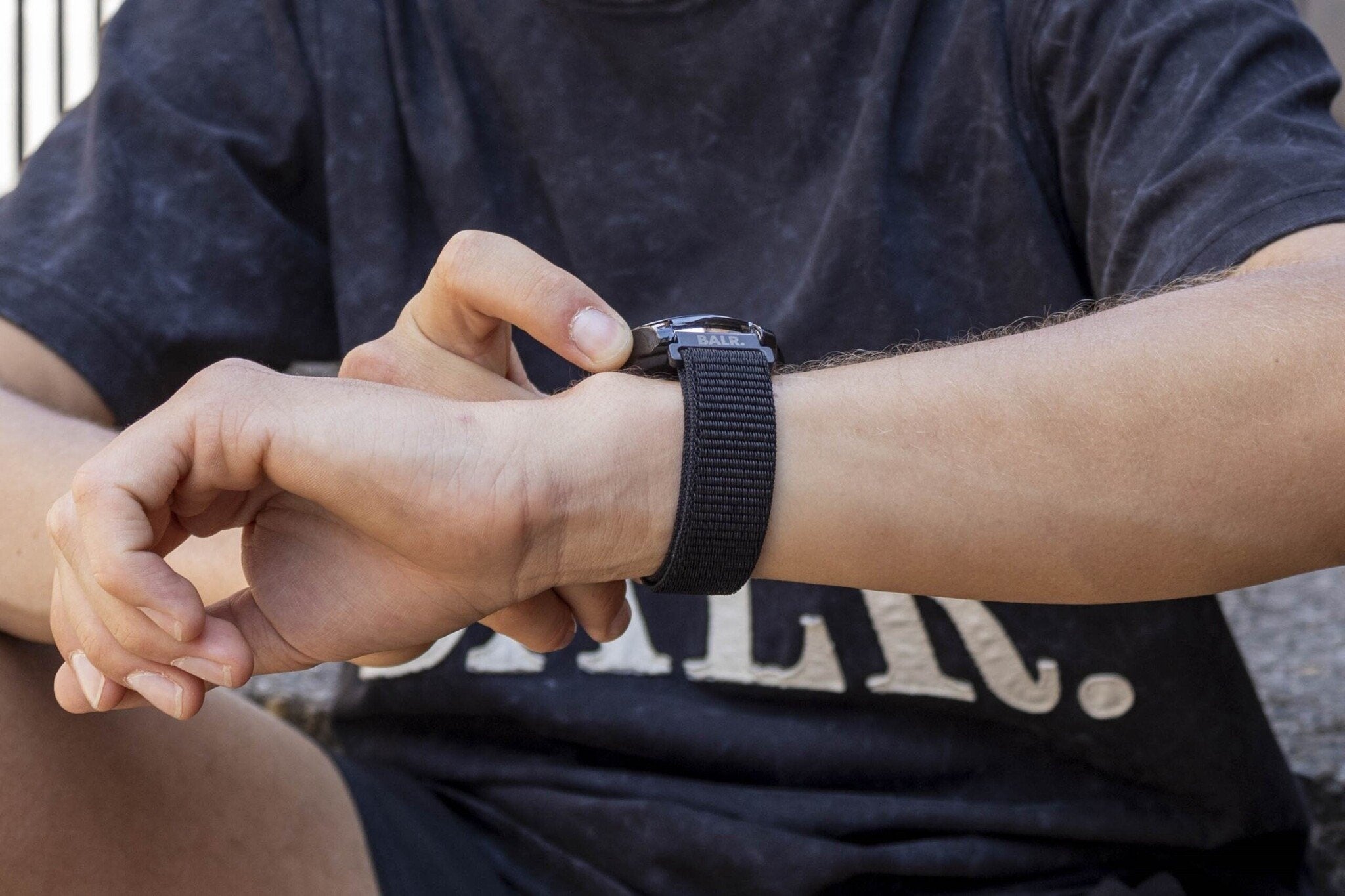 BALR Bracelet nylon Samsung Galaxy Watch 3 45mm (noir)