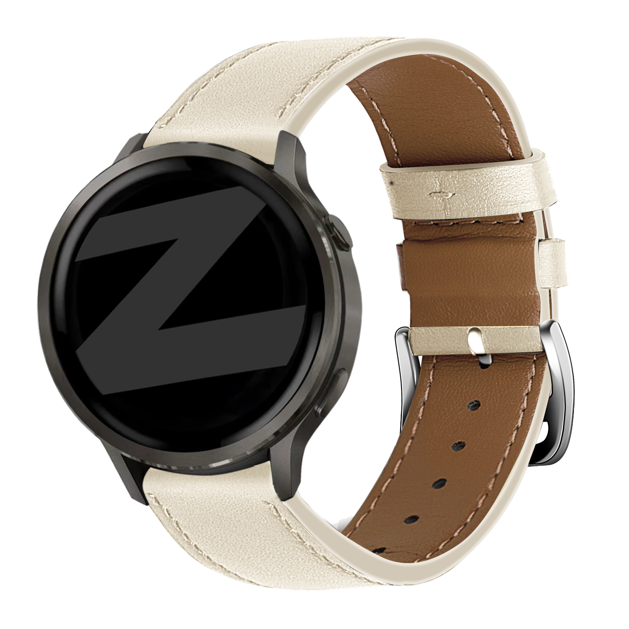 Bandz Garmin Venu 3s Leather Strap 'Deluxe' (Beige)