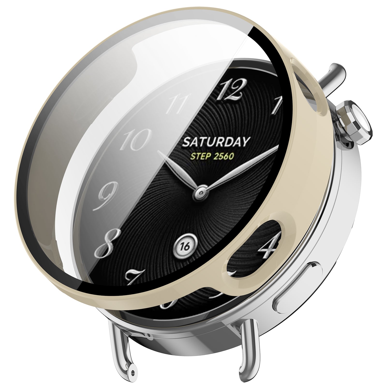 Coque PC avec verre Xiaomi Watch S4 - 41mm (beige)