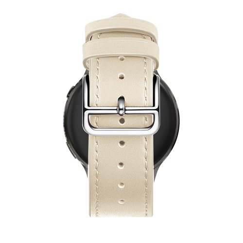Bandz Bracelet cuir 'Deluxe' Garmin Vivoactive 4s (beige)