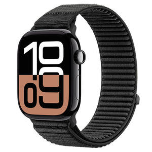 Strap-it Bracelet nylon Wave Apple Watch (noir)