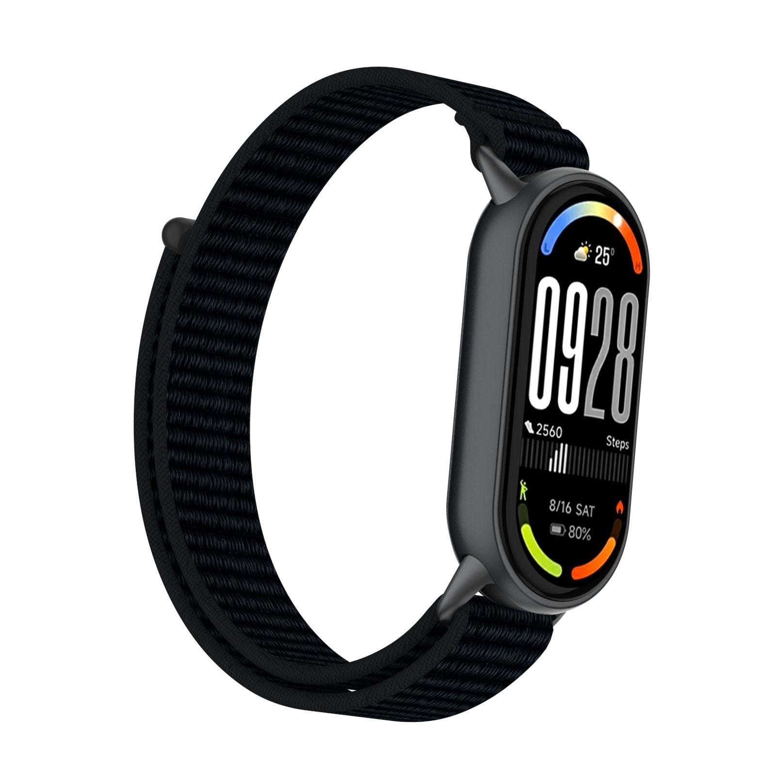 Bracelet nylon moderne Xiaomi Smart Band 9 (noir)