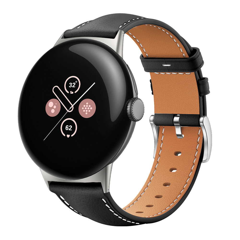 Google Pixel Watch 45mm Leather Strap (Black) - Main Image
