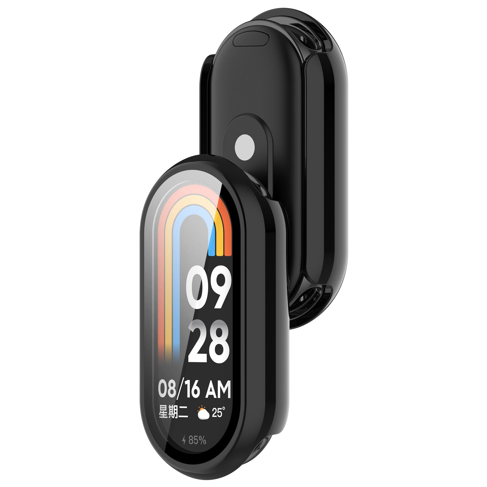 Coque résistant avec verre Xiaomi Smart Band 10 (noir)