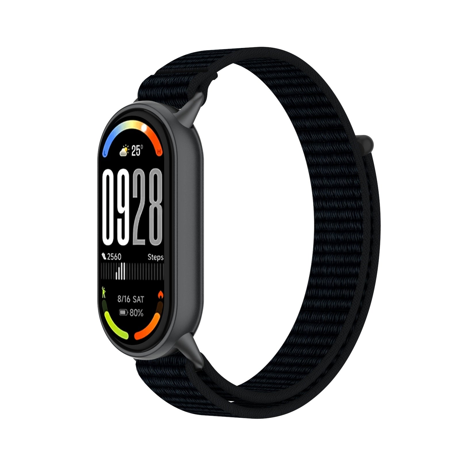Bracelet nylon moderne Xiaomi Smart Band 8 (noir)
