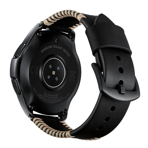 Suunto Run Stitched Leather Strap (Black)