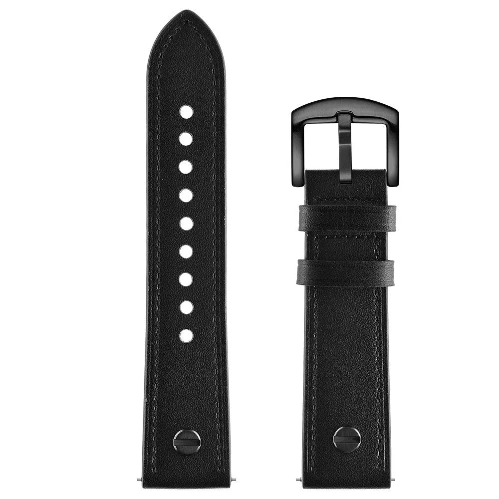 Bracelet cuir avec vis  Coros Pace 2 (noir)