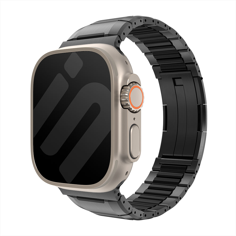 Apple Watch Ultra Steel Hybrid Strap (Black)