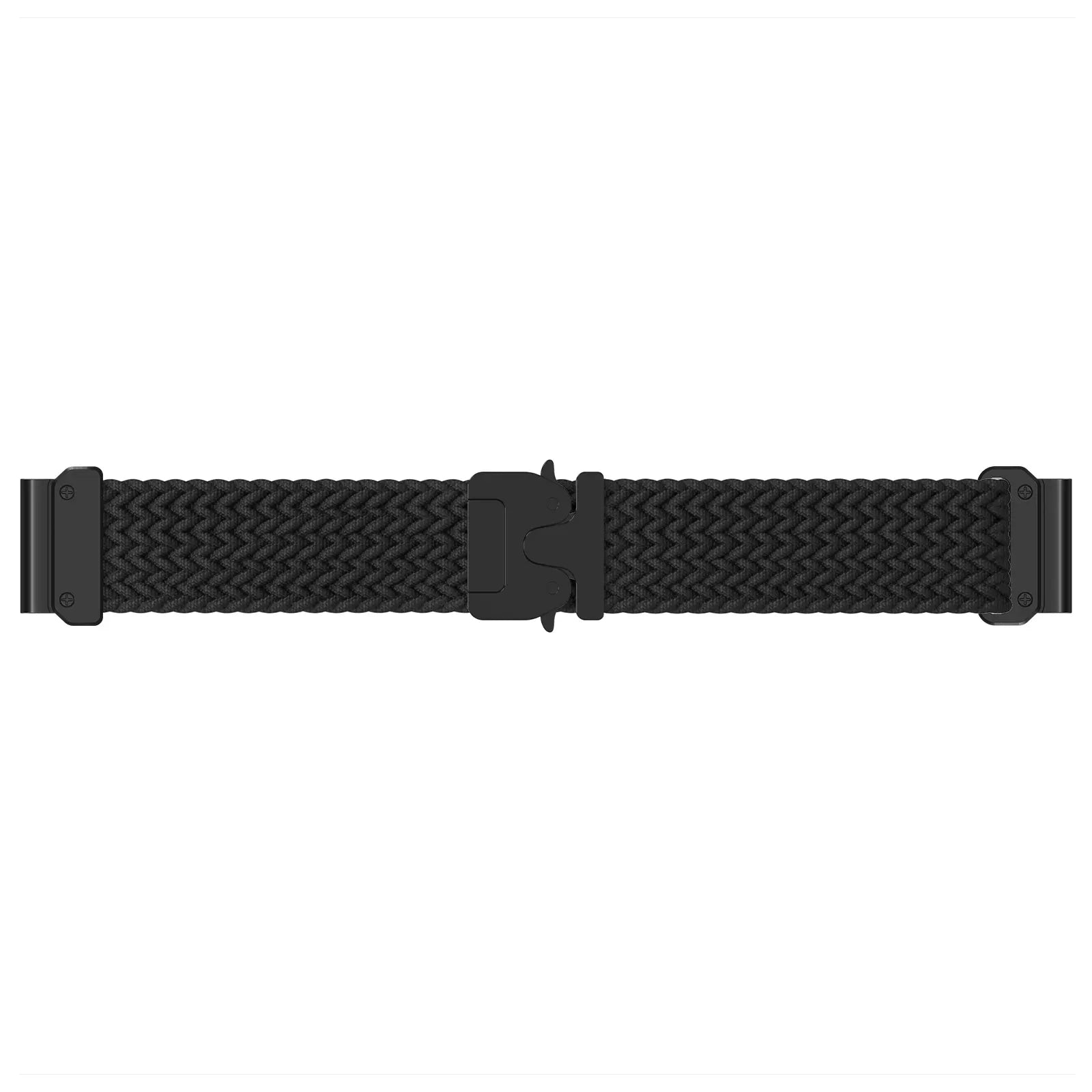 Bracelet tressé boucle en P Garmin Instinct (noir avec noir)
