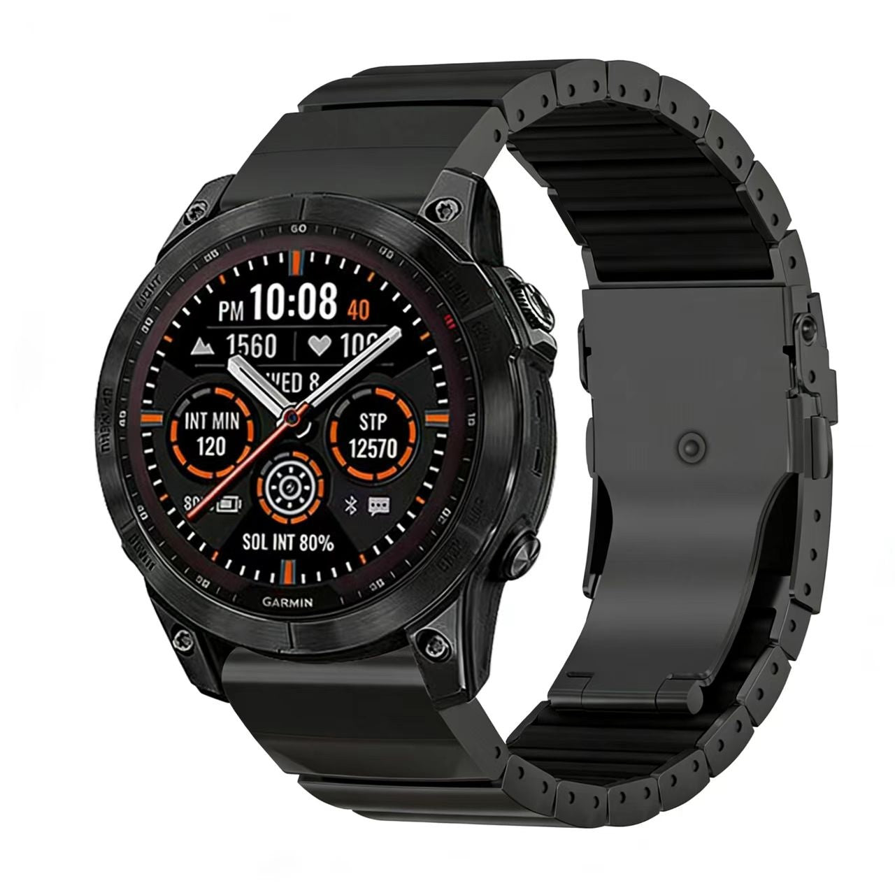 Garmin Quatix 8 - 51mm Titanium Hybrid Strap (Black)