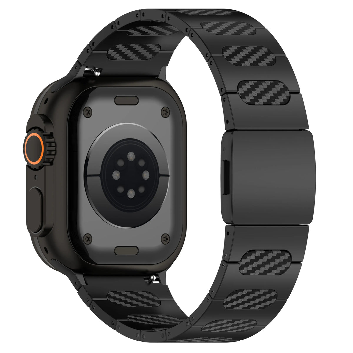 Bracelet acier hybride raffiné Apple Watch Ultra (negro/carbono)
