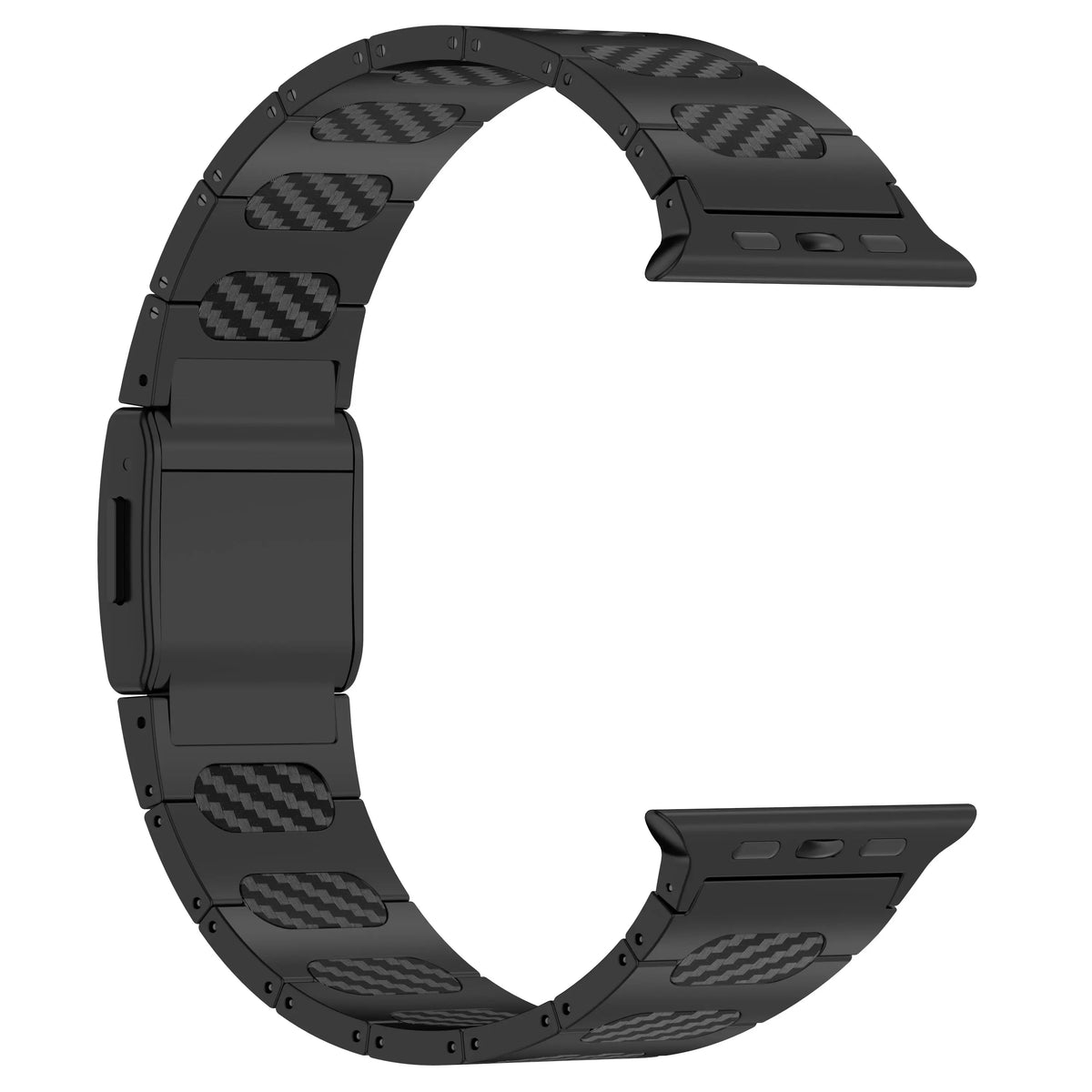 Bracelet acier hybride raffiné Apple Watch (negro/carbono)