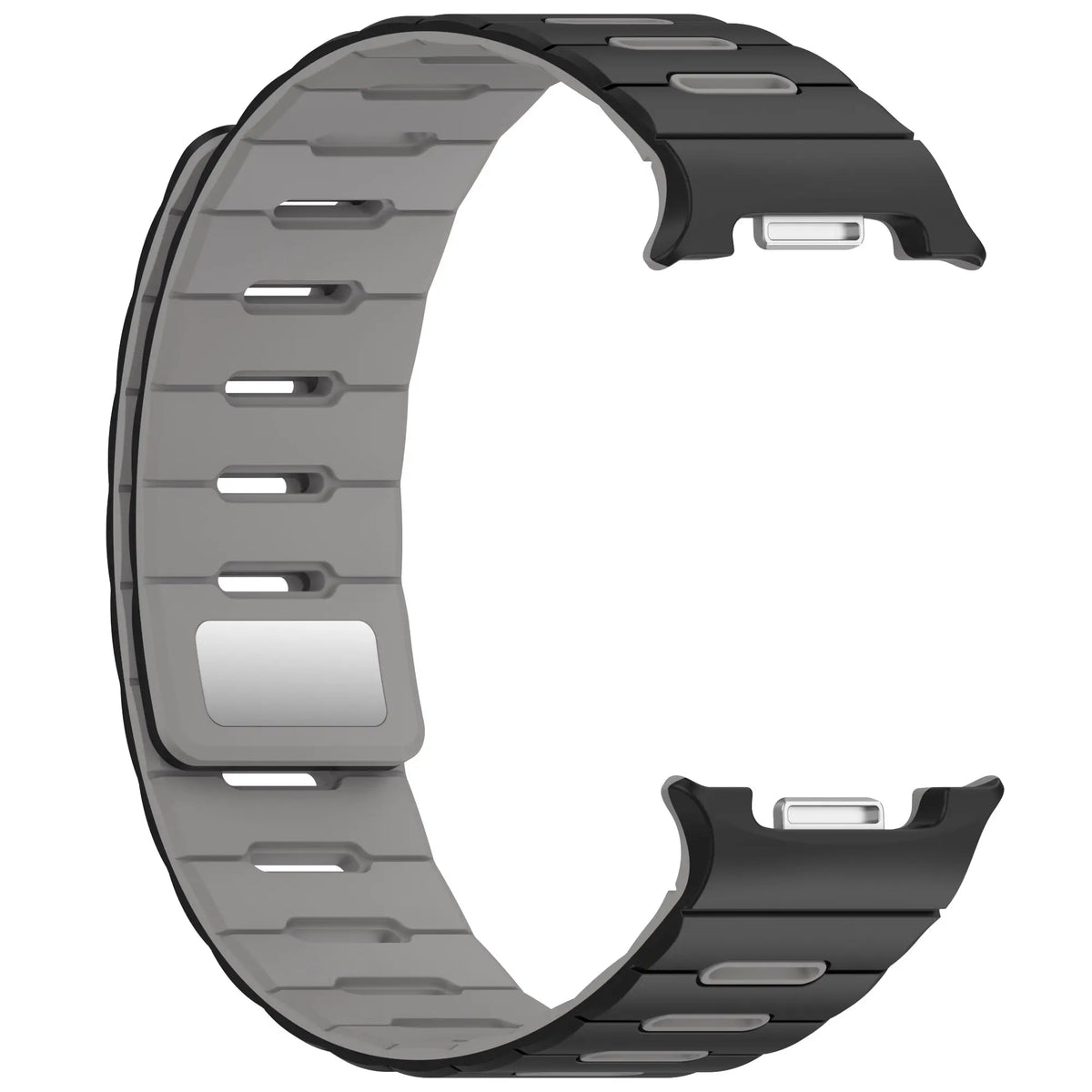 Bracelet silicone magnétique Samsung Galaxy Watch 8 Classic (noir/gris)