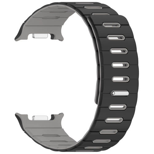 Bracelet silicone magnétique Samsung Galaxy Watch 8 Classic (noir/gris)