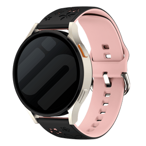 Bracelet silicone 'Fleur' Amazfit GTR Mini (noir/rose clair)
