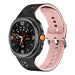 Bracelet silicone avec fleurs Samsung Galaxy Watch 8 Classic (noir/rose)