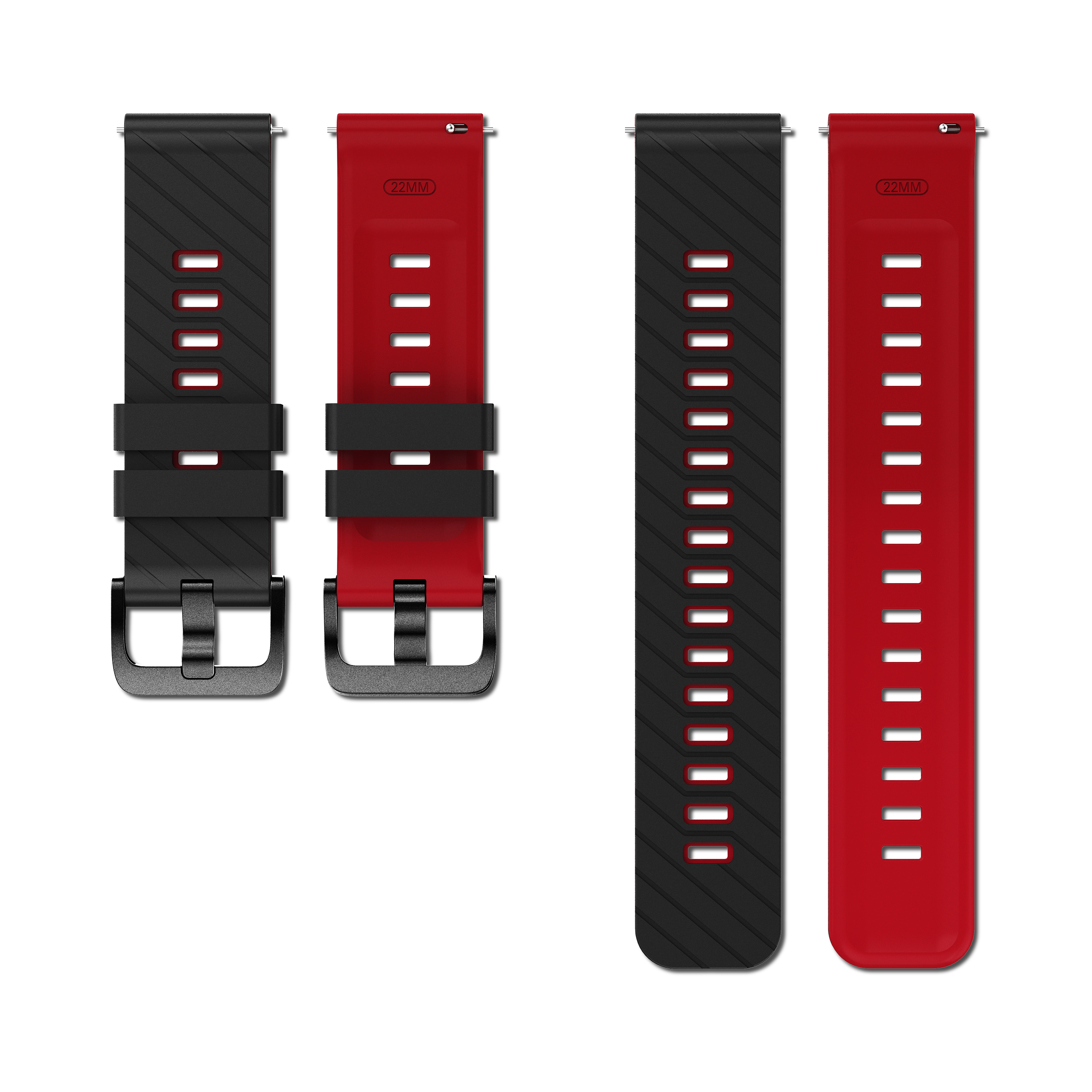 Bracelet sport tissé Fossil Gen 5e - 44mm (noir/rouge)