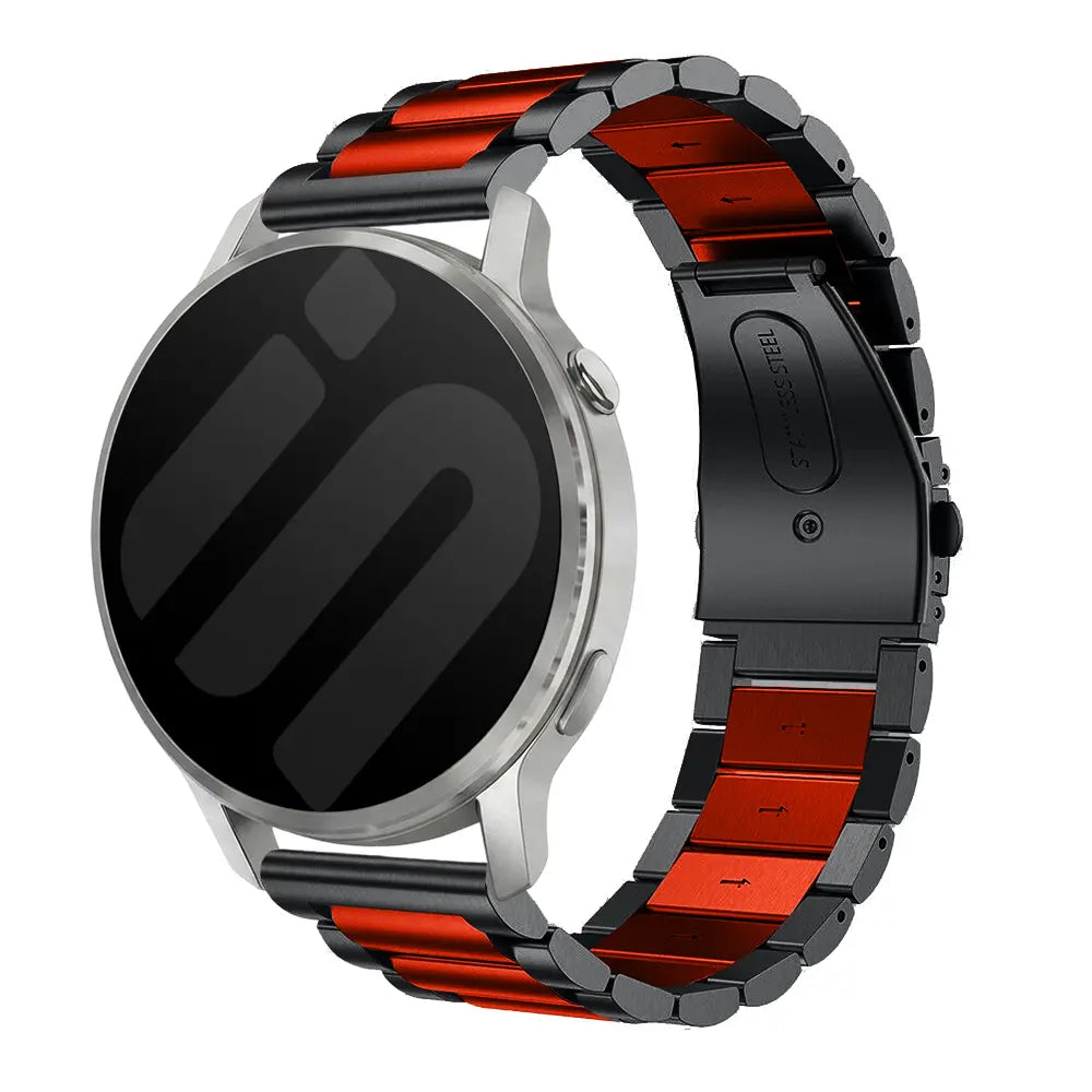 Bracelet acier Garmin Forerunner 170 (noir/rouge)