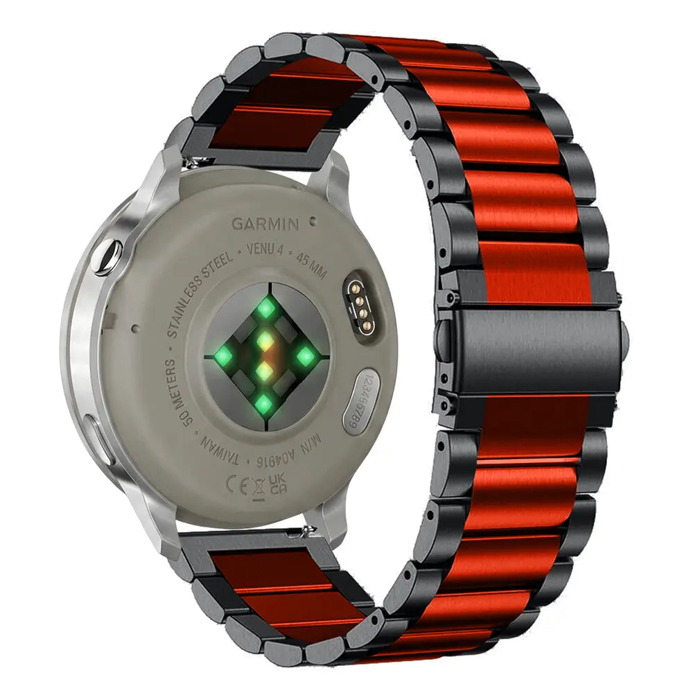 Bracelet acier Garmin Forerunner 170 (noir/rouge)