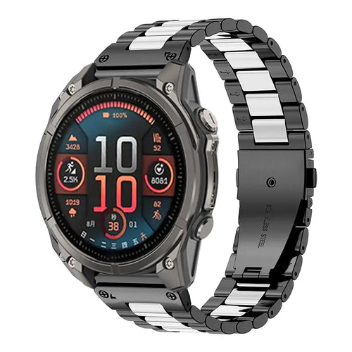 Garmin Fenix 5x/6x Premium Steel Strap (Black/Silver)