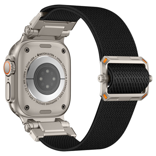 Apple Watch Ultra Polyester Explorer Strap (Black with Titanium)