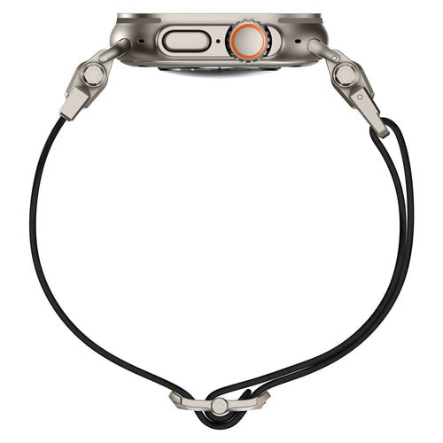 Apple Watch Ultra Polyester Explorer Strap (Black with Titanium)