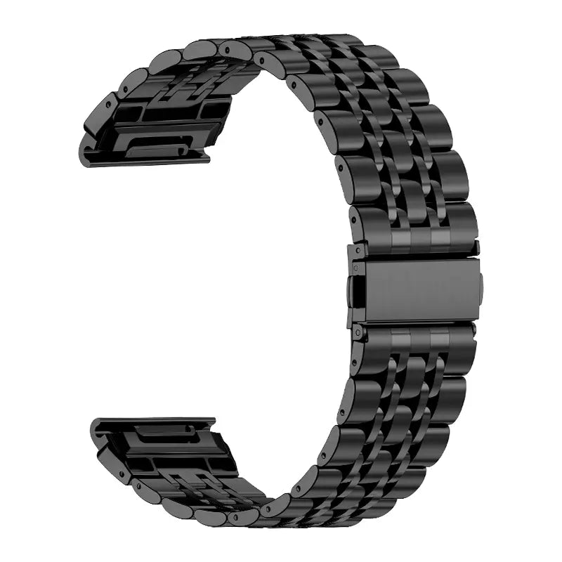 Bracelet acier '7 beads' premium Garmin Fenix 7s (noir)