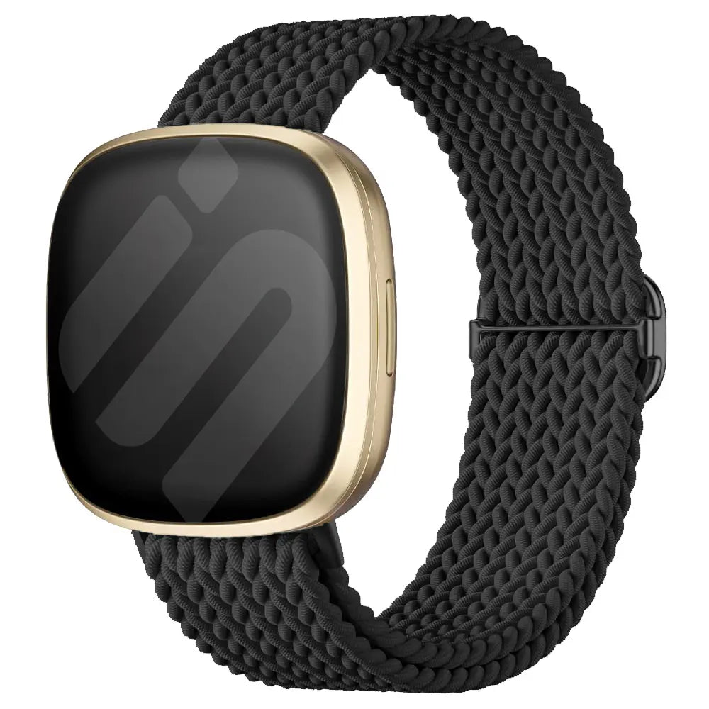 Fitbit Versa 3 Adjustable Woven Strap (Black)