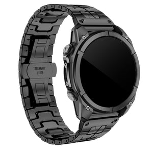 Bracelet acier 'Iron' Garmin Quatix 5 / 6 / 7 (noir)