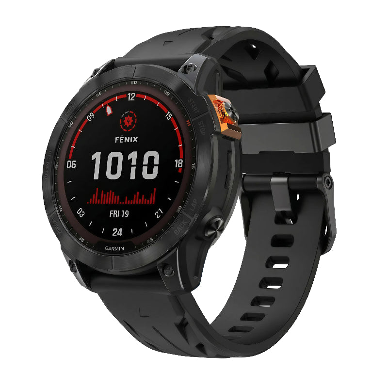 Bracelet silicone race Garmin Epix Pro (Gen 2) 51mm (noir)