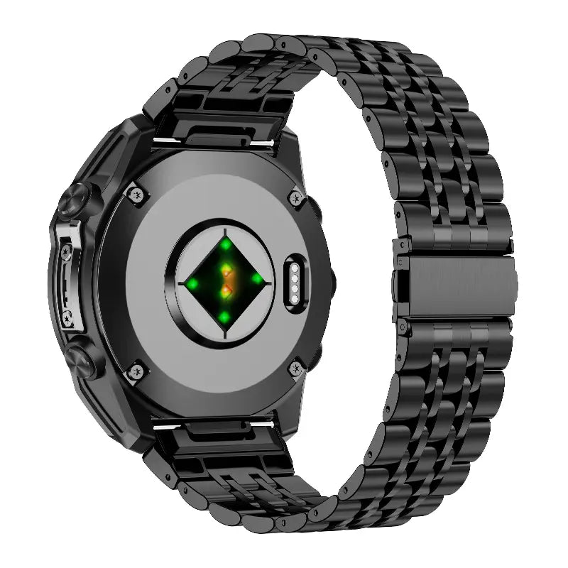 Bracelet acier '7 beads' premium Garmin Descent G2 (noir)