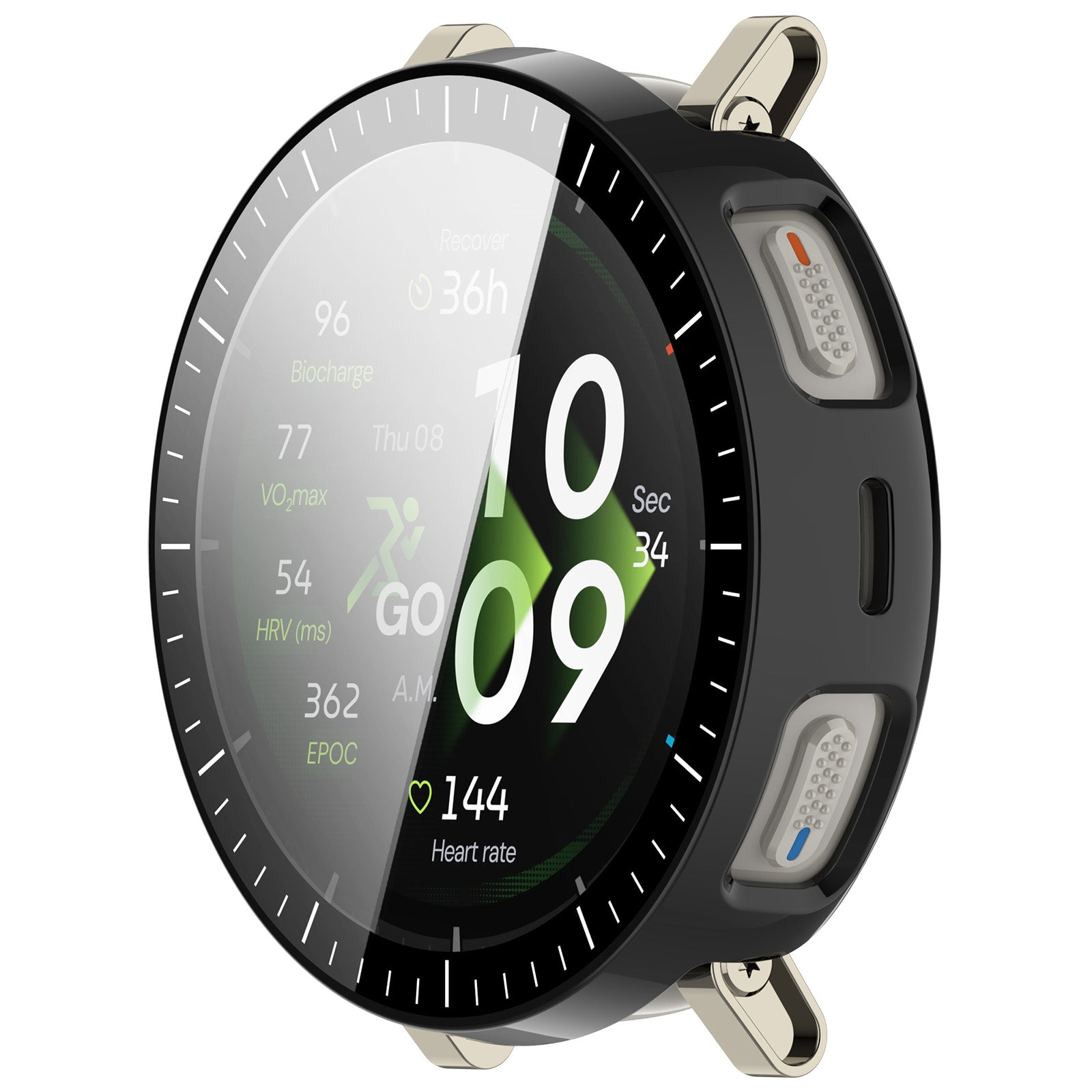 Coque PC en verre Amazfit Active 3 Premium (noir)