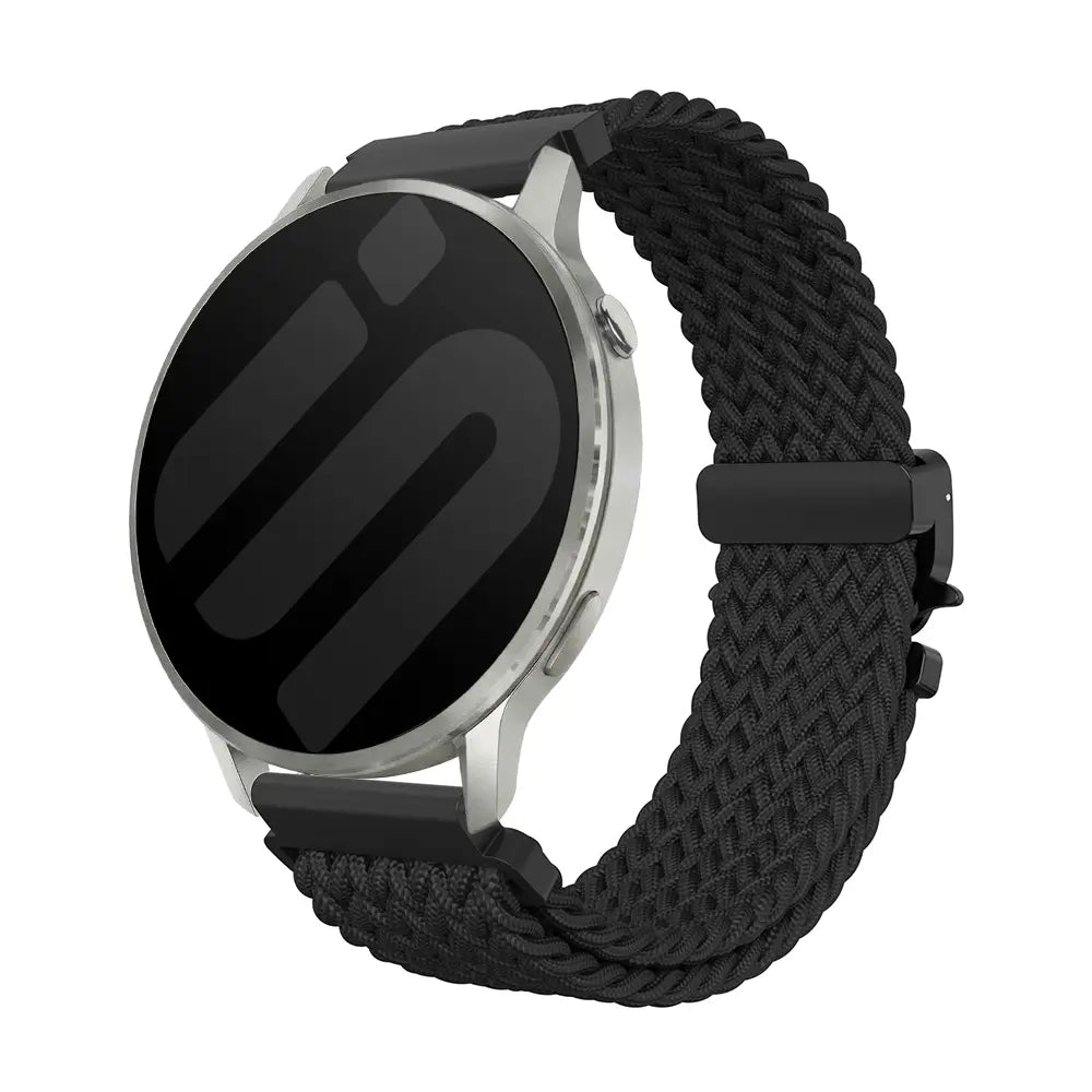 Bracelet tressé boucle en P Garmin Forerunner 170 (noir)