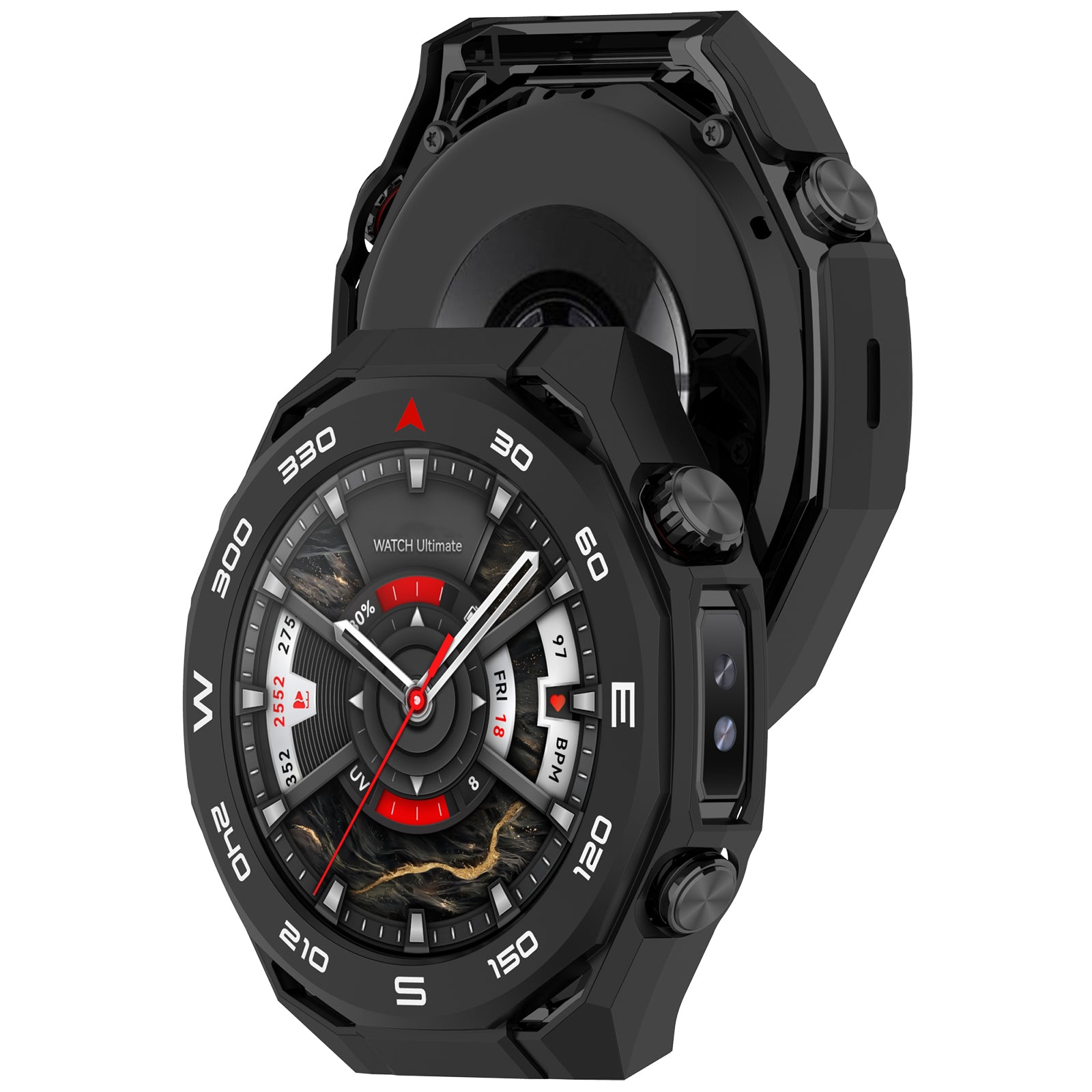 Huawei Watch Ultimate 2 PC Case with Glass (Black)