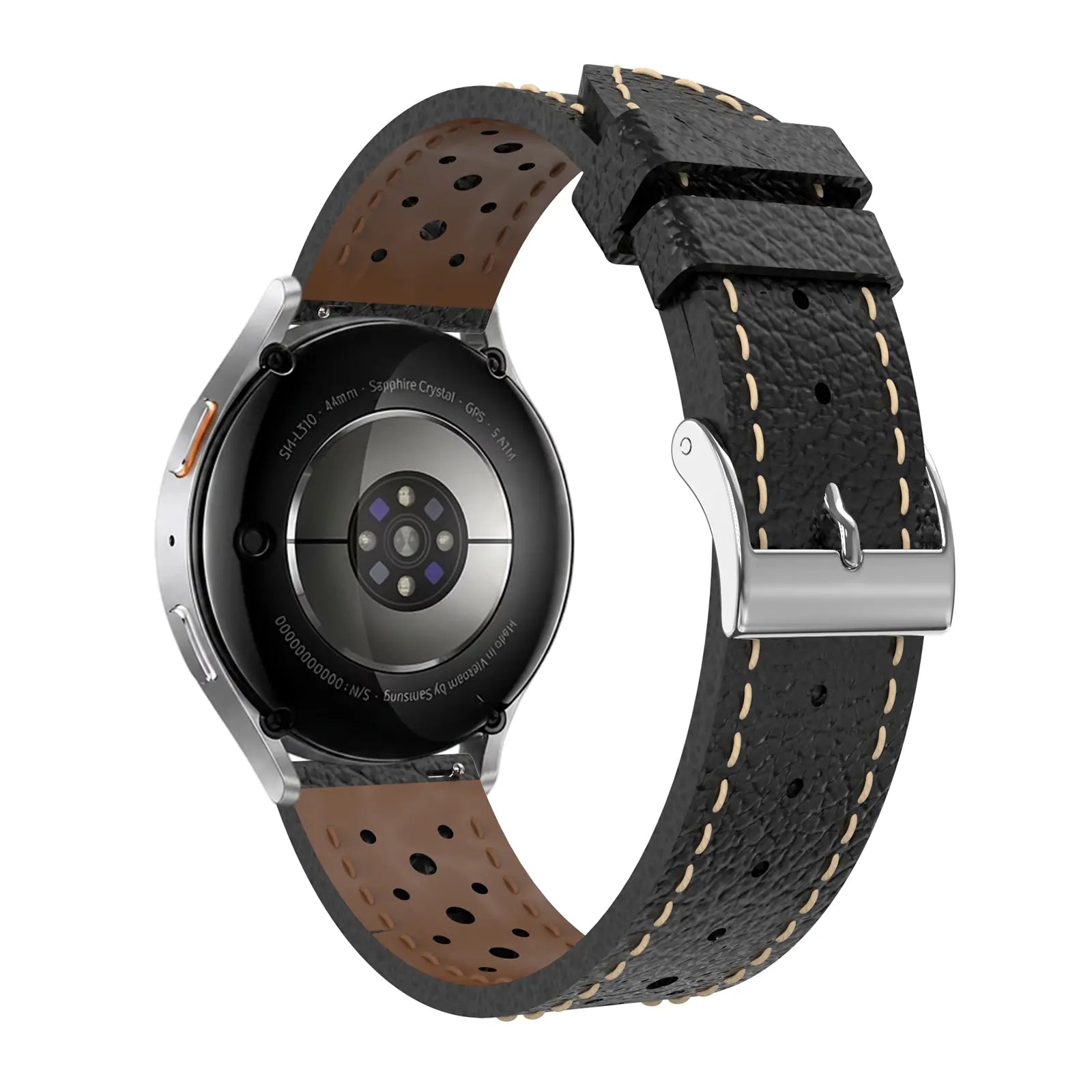 Bracelet cuir zephyr Amazfit Active (noir)