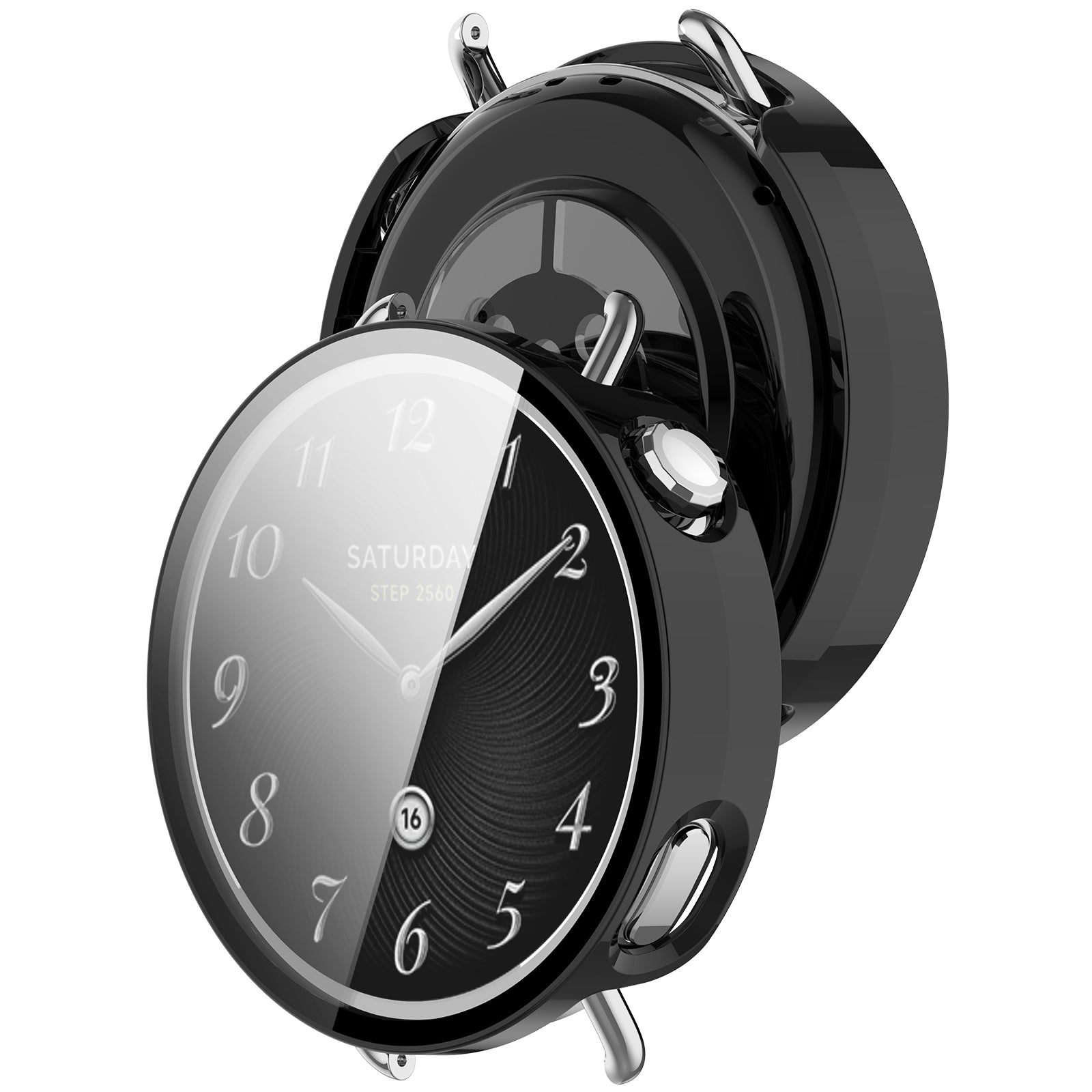 Coque PC avec verre Xiaomi Watch S4 - 41mm (noir)