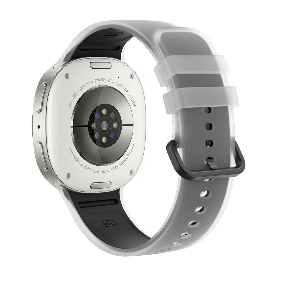 Bracelet silicone jelly Samsung Galaxy Watch 9 - 40mm (noir)