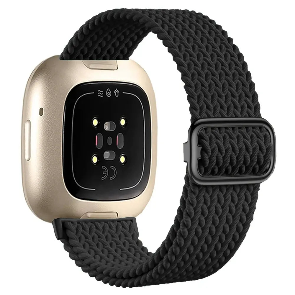 Fitbit Versa 3 Adjustable Woven Strap (Black)