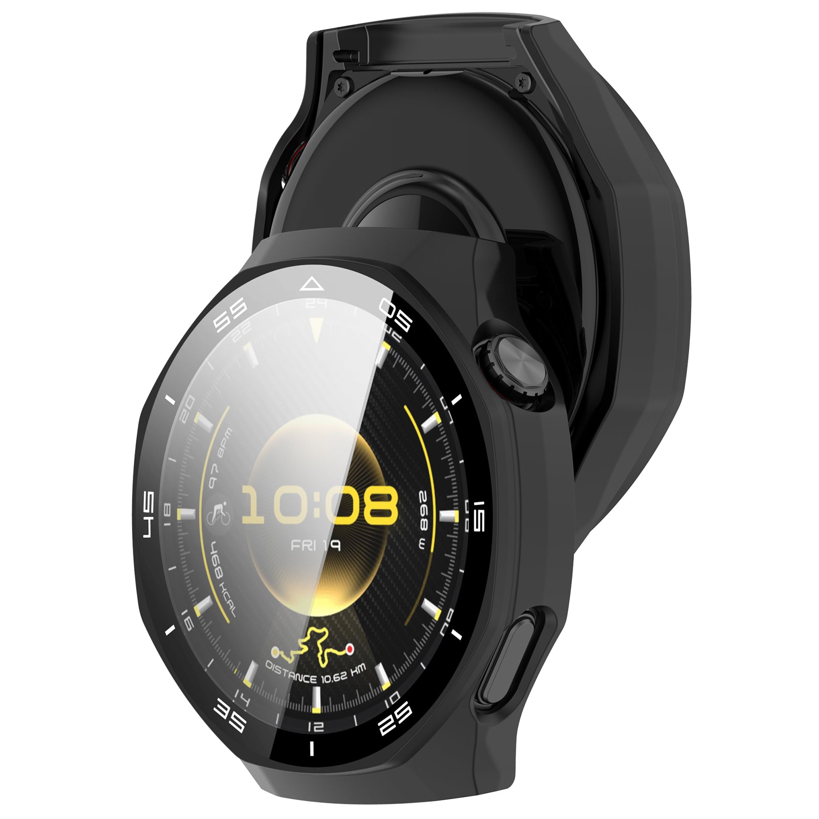 Coque dure avec verre Huawei Watch GT 6 Pro (noir)