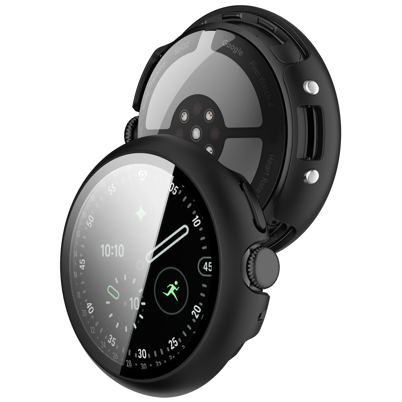 Coque résistant avec verre Google Pixel Watch 4 - 41mm (noir)