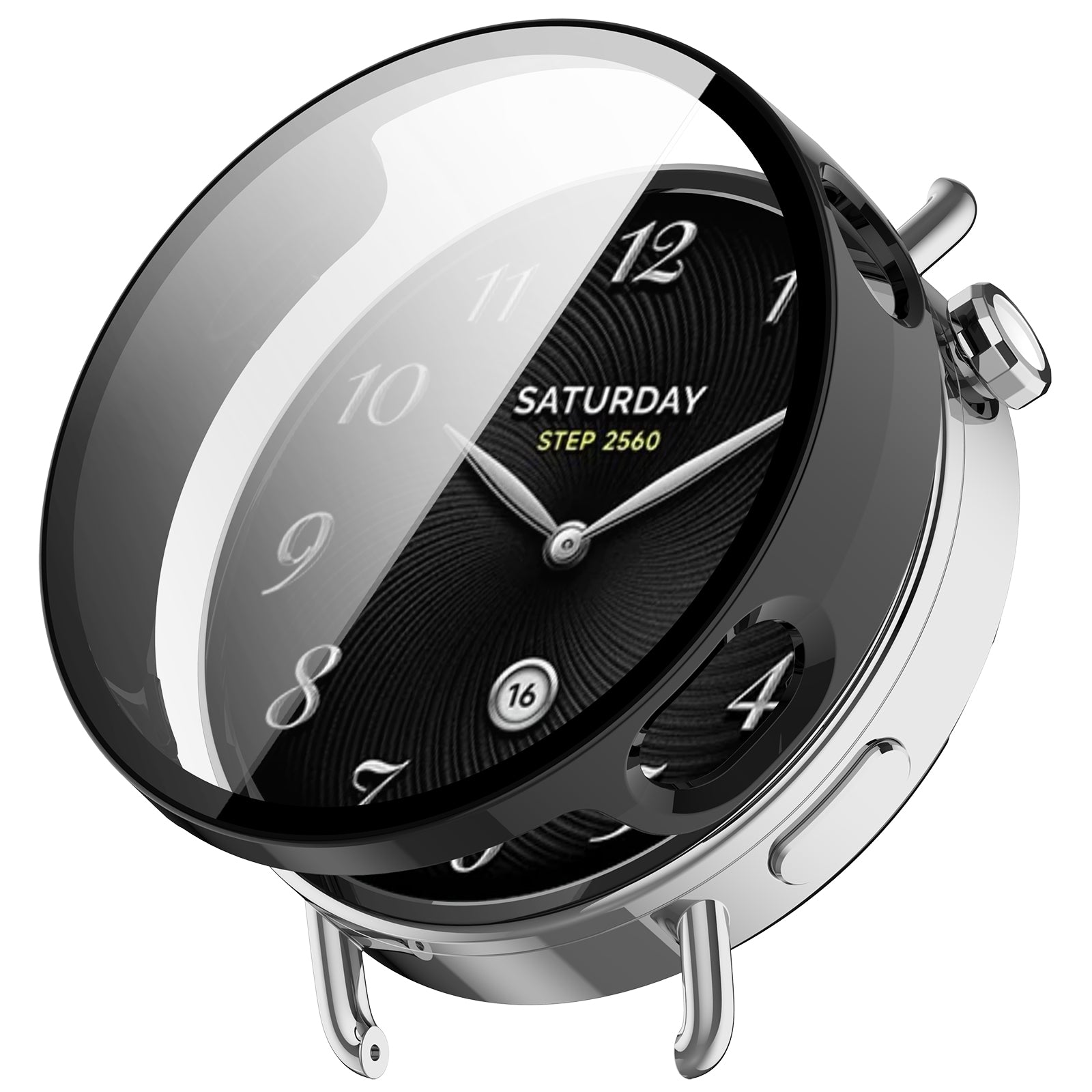 Coque PC avec verre Xiaomi Watch S4 - 41mm (noir)