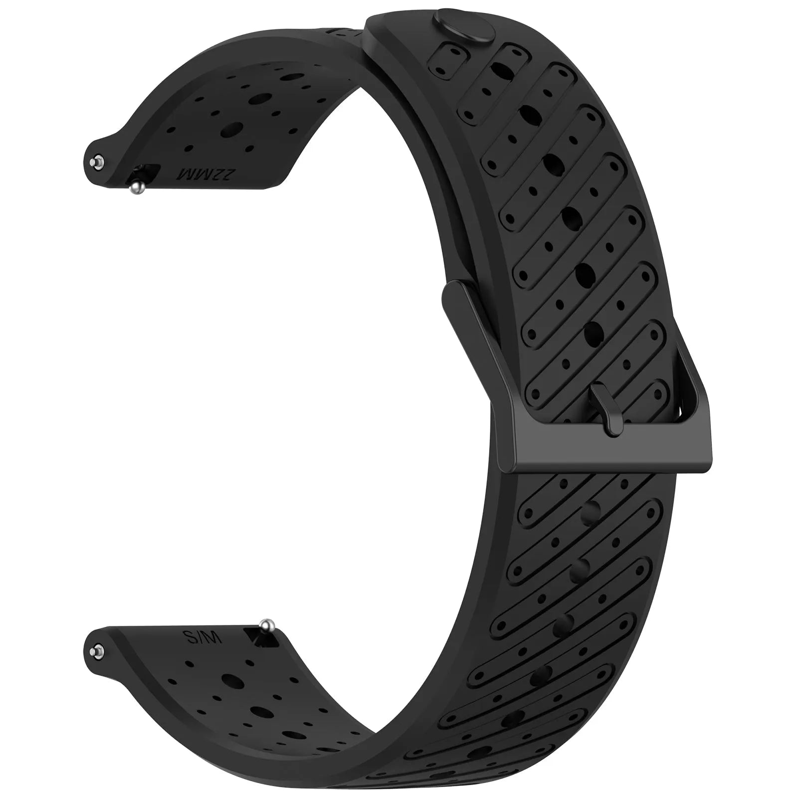 Bracelet silicone à rayures Gard Pro Health Smartwatch 3 - 48mm (noir)